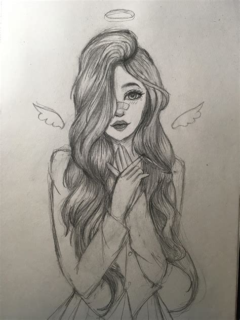 cute sketch of girl